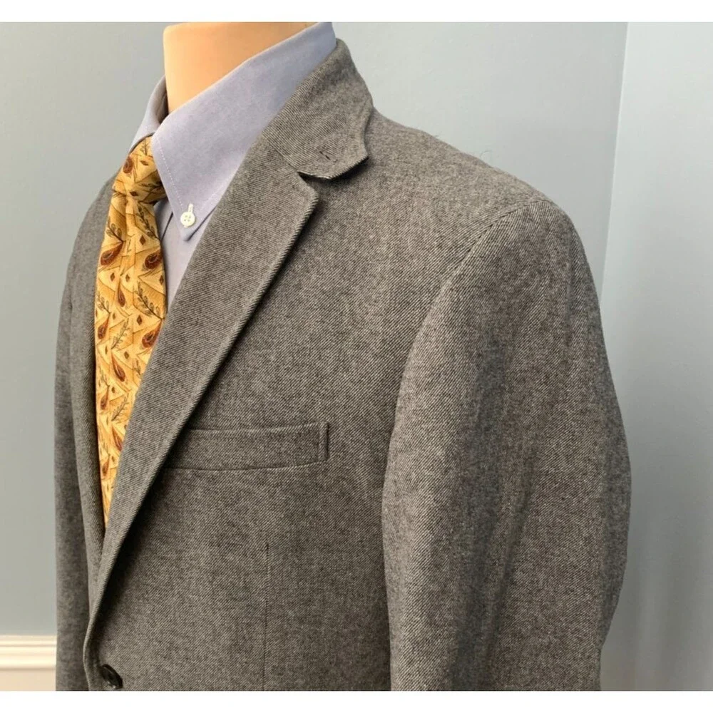 Banana Republic Blazer Mens 40R Tailored Fit Flannel Twill Jacket Sportcaot